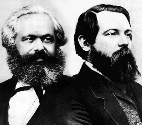 Karl Marx (Left) and Fredrich Engles. (Right) These two men founded the Marxist ideology with Marx being the primary philosopher and Engles acting almost as a benefactor.
